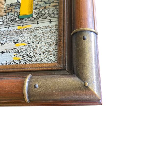 H. Hargrove Serigraph Oil Painting on Canvas Antique Car, General Store – Framed - Picture 7 of 16